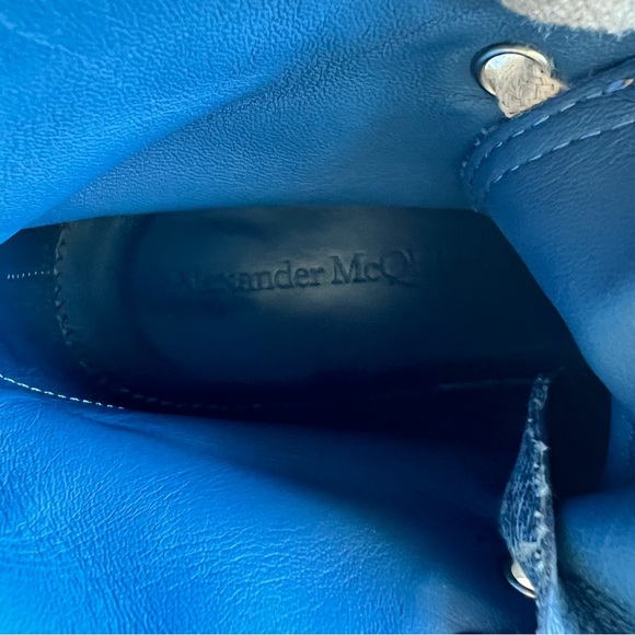 Alexander McQueen Women's Tread Slick Denim Platform Booties - Picture 12 of 13